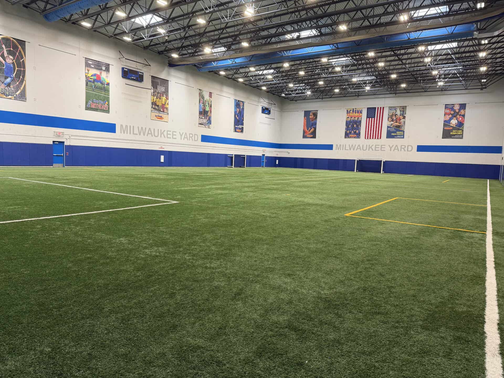 Indoor turf field at Milwaukee Yard Complex