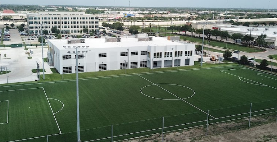 Full-size synthetic turf pitch for 11v11 pickup soccer in Cypress TX
