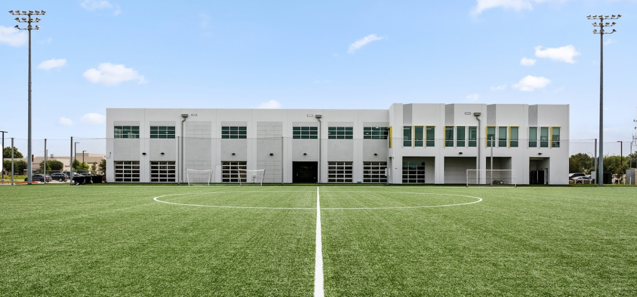 Outdoor turf soccer field for pickup games at ATH Cypress near Houston